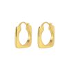 Outer Square And Inner Circle Hollow Out Ear Clip Simple Fashion