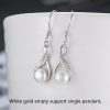 Silver Drop-shaped Pearl Set Fashion Creative Jewelry DIY