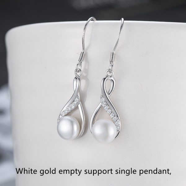 Silver Drop-shaped Pearl Set Fashion Creative Jewelry DIY