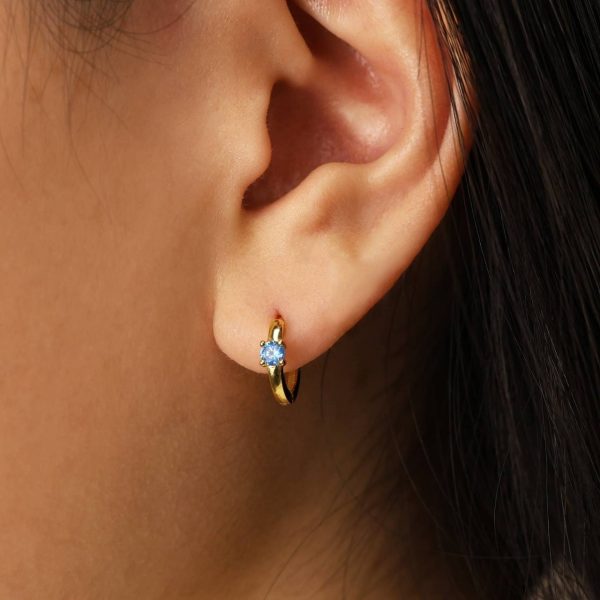 Twelve Birthday Stone Earrings Claw Set