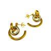 Fashion Winding Circle Titanium Steel Ear Studs Creative Lock C- Shaped Niche Personality Female