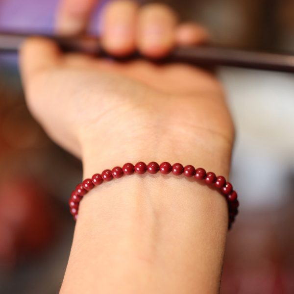 Natural Raw Ore Cinnabar Bracelet