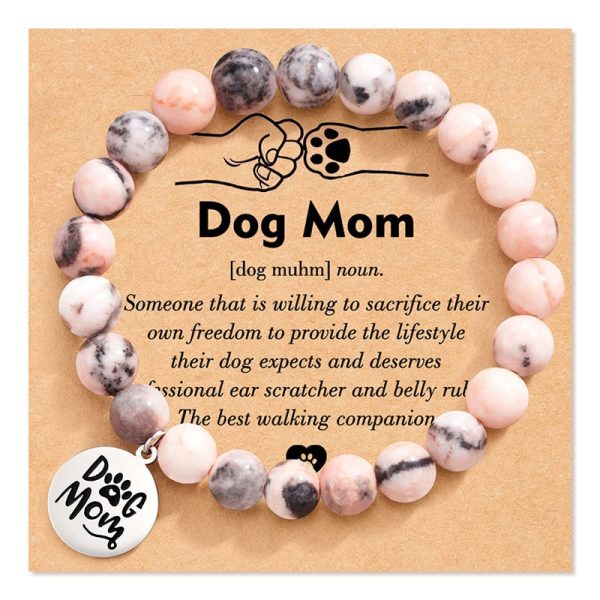 Puppy Pendant Stainless Steel Round Board Bracelet