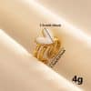 304 Stainless Steel Heart-shaped Drip Open Ring For Women