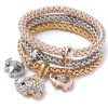 Diamond-embedded Love Pendant Bracelet For Women