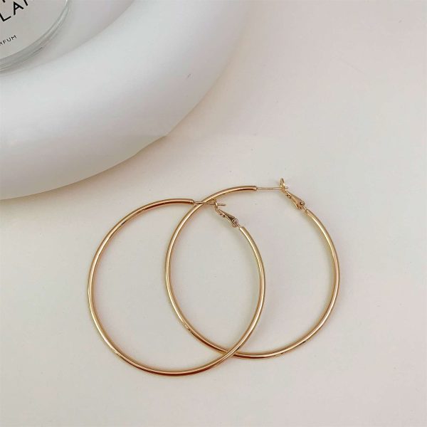 Gold Small Circle Fashion Exaggerated Earrings