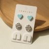 Girls Clay Texture Acrylic Earrings Set