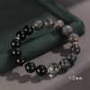 925 Silver Hoop Mantra Yellow Tiger Eyes Black Myth Wukong Men And Women Bracelet