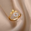 Women's Simple Rotatable Decompression Ring