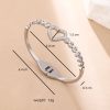 Titanium Steel Heart Love Heart Multi-Diamond Bracelet