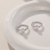 Oval Big Diamond Design French Elegant Elegant Round Ring