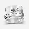European And American Rotatable Simple Trendy Flower Ring
