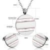 Necklace Earrings Set Ladies Stainless Steel Set