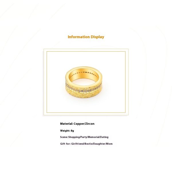 Fashion Personality Life Love Zircon Ring