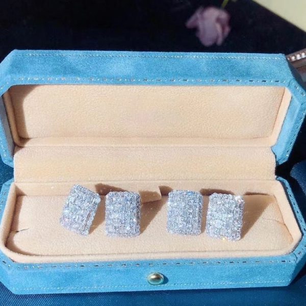 Ring Luxury Exaggerated Ladies Zircon 2-Piece Set