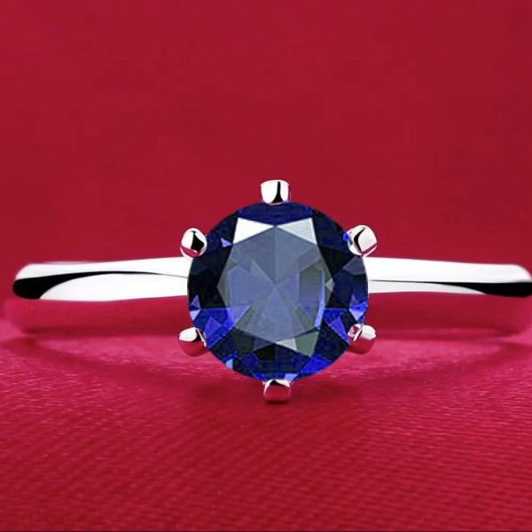 Six-claw 1 Karat Rhinestone Ring Moissanite Open Female Ring