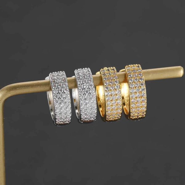 Personalized Micro-set Three Row Stud Earrings