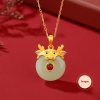0779b22d-7d1e-4667-80f8-718405078f6b_trans.jpeg Hetian Jade Peace Buckle Cute Snake 925 Sterling Silver Zodiac Necklace
