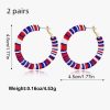 Retro Circle Mixed Color Semi-precious Stones Earrings