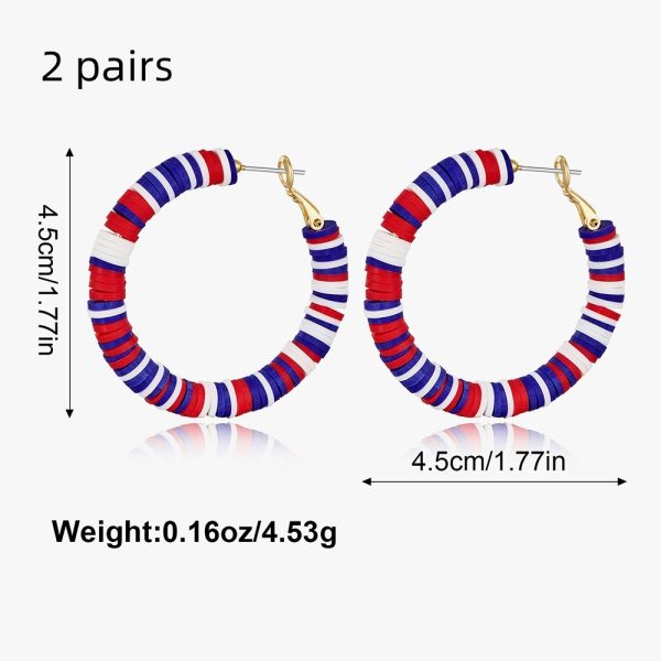 Retro Circle Mixed Color Semi-precious Stones Earrings