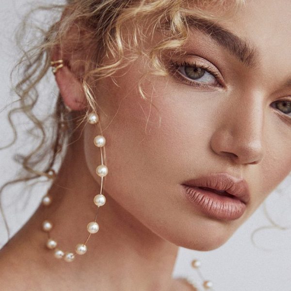 The New Pearl Big Circle Earrings Are Exaggerated