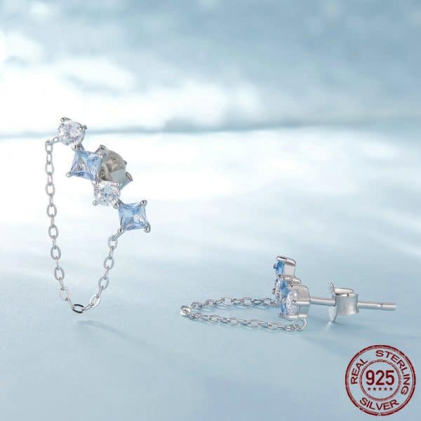 Delicate Stone Stud Earrings Synthesis