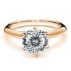 Moissanite Ring Female S925 Silver 18K Gold Plating