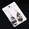 Natural Stone Semi-precious Stone Flat Drop-shaped Semi-precious Stone Eardrops 22x45mm