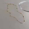Square Color Fine Clavicle Chain Necklace Light Luxury