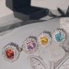 Micro-inlaid Zirconium Eye-catching Luxury Ring Female Plated 18K