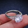 Classic Four-claw S925 Silver Ring 5 Karat Moissanite