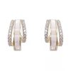 Double Circle Shell Delicate Earrings