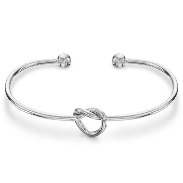 Simple Opening Stainless Steel Twisted Flower Button Love Bracelet