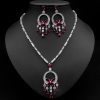 Japanese And Korean Bridal Set Butterfly Zircon Necklace Set