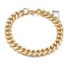 Gold Cuban Link Chain Six-sided Bracelet