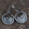 Mid-ancient Hollow Circle Metal Drop Earrings Inlaid Earrings