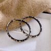 New High-grade Big Circle Autumn And Winter Exaggerated Maillard Earrings