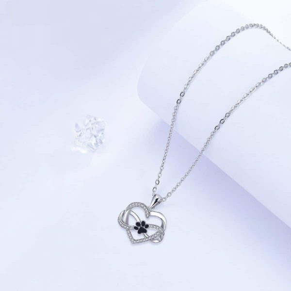 New Infinite Symbol Love Paw Print Necklace For Women