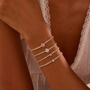 Titanium Steel Bracelet Inlaid Zircon Sweet
