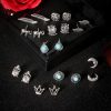 08d7f164-7649-43a4-97b1-3f430ed5df1d.jpg Crown Diamond Elephant Leaf Owl 10 Pair Set Earrings