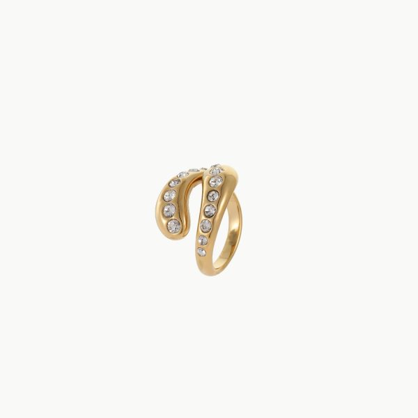 European And American Design Geometric Hammer Pattern Niche Temperament Open Ring