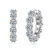 Full Diamond Moissanite Light Luxury Earrings Sterling Silver Fashion Luxury High Sense Ear Ring