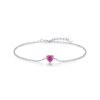 S925 Silver Love Red Diamond Bracelet Female
