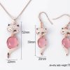 Opal Necklace And Earrings Two Piece Jewelry Set