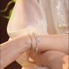 Natural Tianshan Green Bamboo Pure Silversterling Silver Bracelet For Women