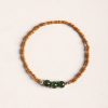 Olive Nut Bamboo Joint Hetian Jade Single Circle Bracelet Female