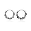 Street Hip Hop Style Vintage Rattan Circle Stainless Steel Earrings