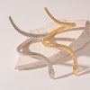 2-piece Set Exaggerated Twisted Winding Simulated Snakes Opening Ring Bracelet