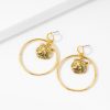 Retro Exaggerated Lion Head Big Circle Earrings