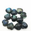 Natural Labradorite Moonstone Heart Of The Ocean Necklace Crystal Semi-precious Stone
